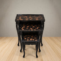 Classic Black Nesting Tables – Rose & Cane Rattan Design