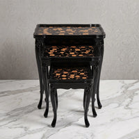 Classic Black Nesting Tables – Rose & Cane Rattan Design