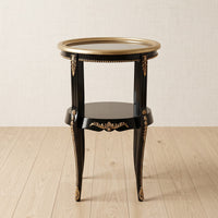 Black & Gold Oval Table – Minimalist Design