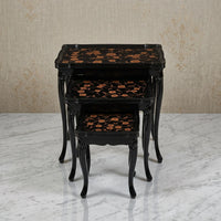 Classic Black Nesting Tables – Rose & Cane Rattan Design