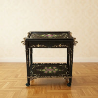 Black & Gold Serving Trolley – Floral Design