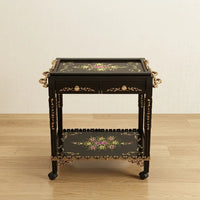 Black & Gold Serving Trolley – Floral Design