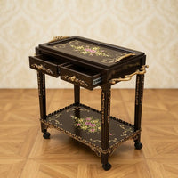 Black & Gold Serving Trolley – Floral Design
