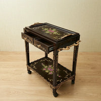 Black & Gold Serving Trolley – Floral Design