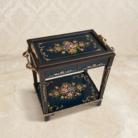 Rectangular Serving Trolley with Floral Design