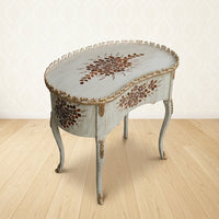 Ivory Kidney Table – Mother-of-Pearl Floral Design
