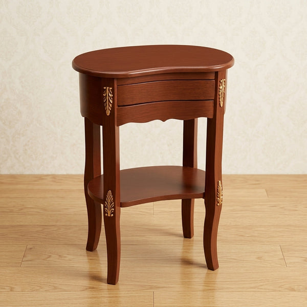 Classic Mahogany Kidney Table – Minimalist Design
